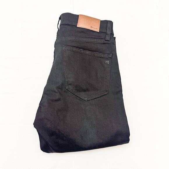 Madewell Skinny Skinny Ripped Black Stretch Denim Jean Raw Hem Size 29 Tall NWT - Picture 1 of 9